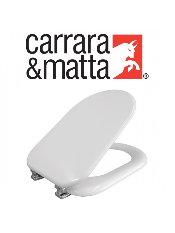 Sedile Wc Carrara Matta Compatibile Cesame Sintesi Copriwater In Legno Mdf Bianco